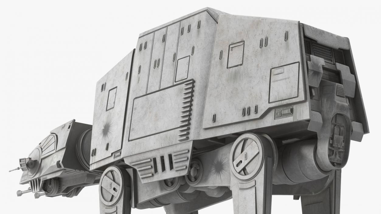 3D Dirt Star Wars AT-AT Rigged for Cinema 4D