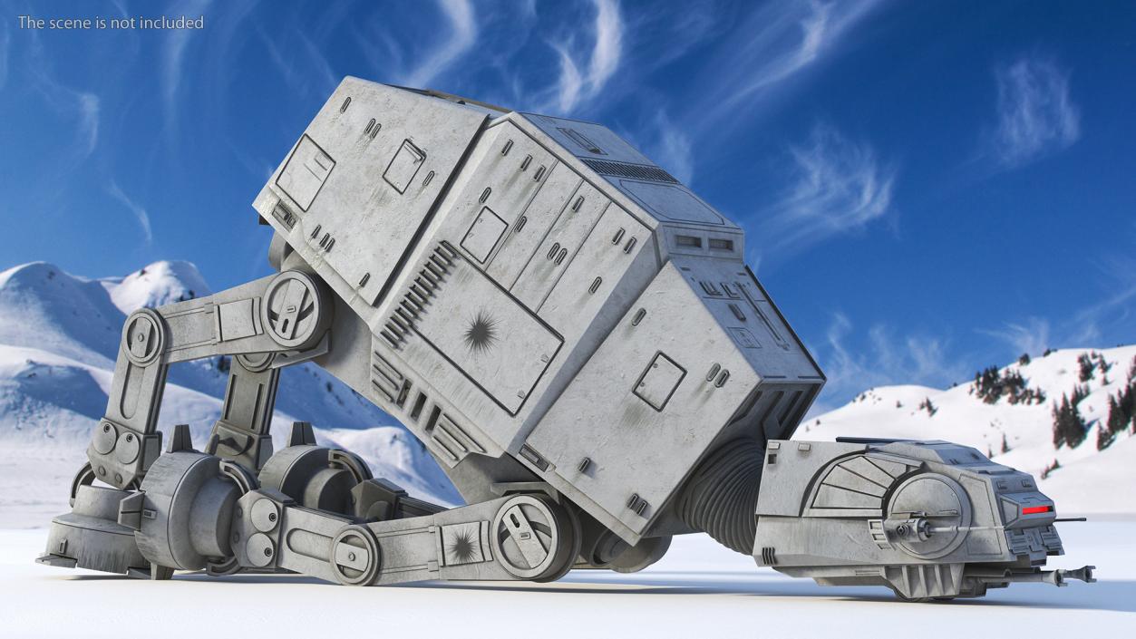 3D Dirt Star Wars AT-AT Rigged for Maya