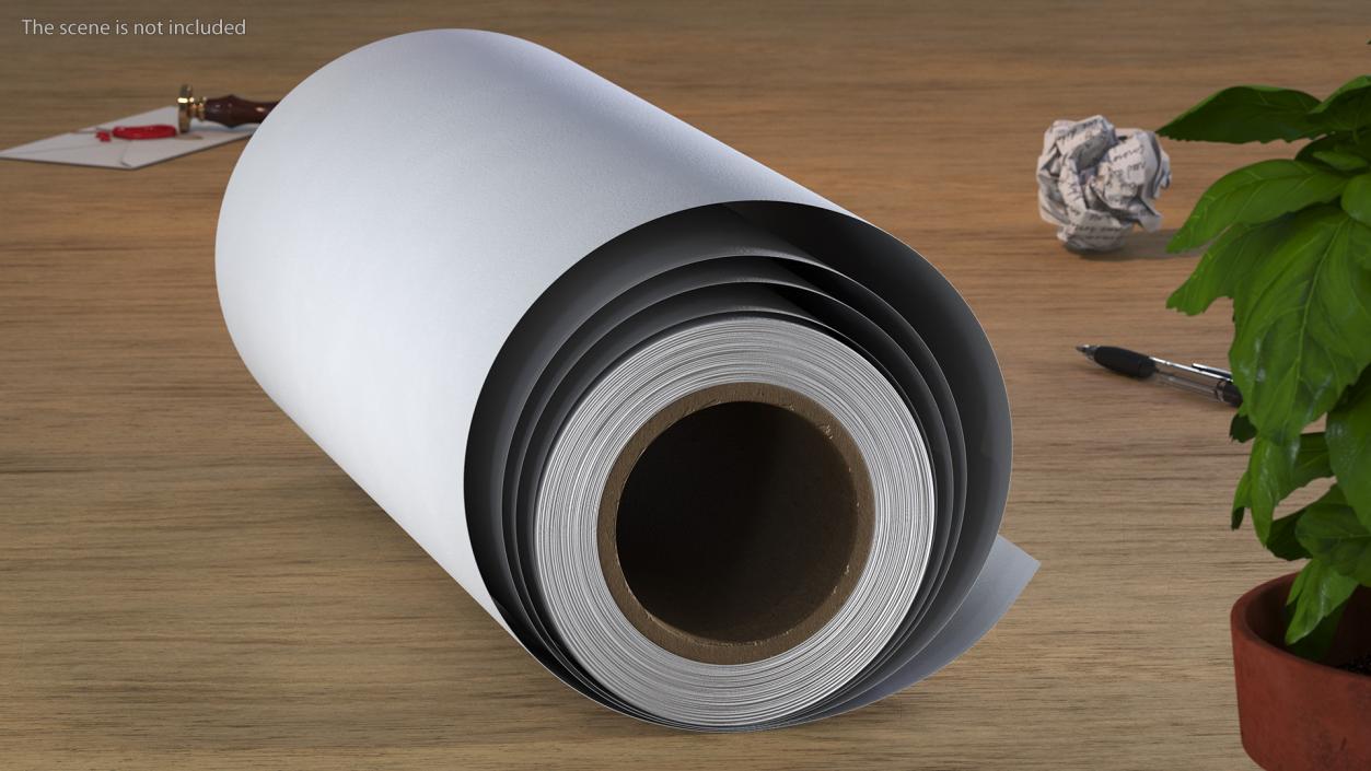 3D Kraft White Paper Roll Recycled