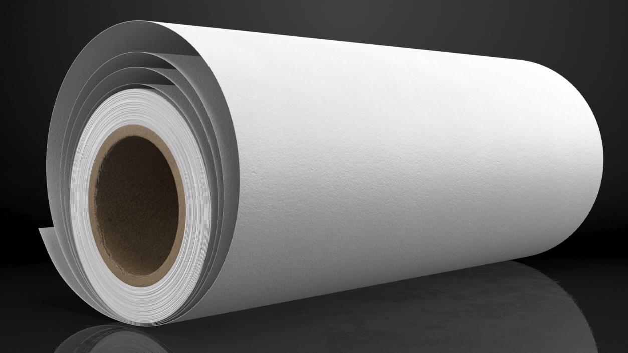 3D Kraft White Paper Roll Recycled