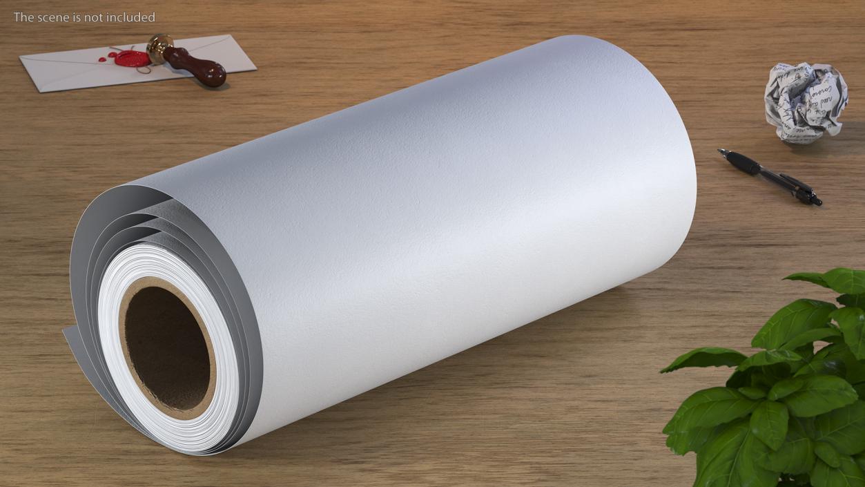 3D Kraft White Paper Roll Recycled