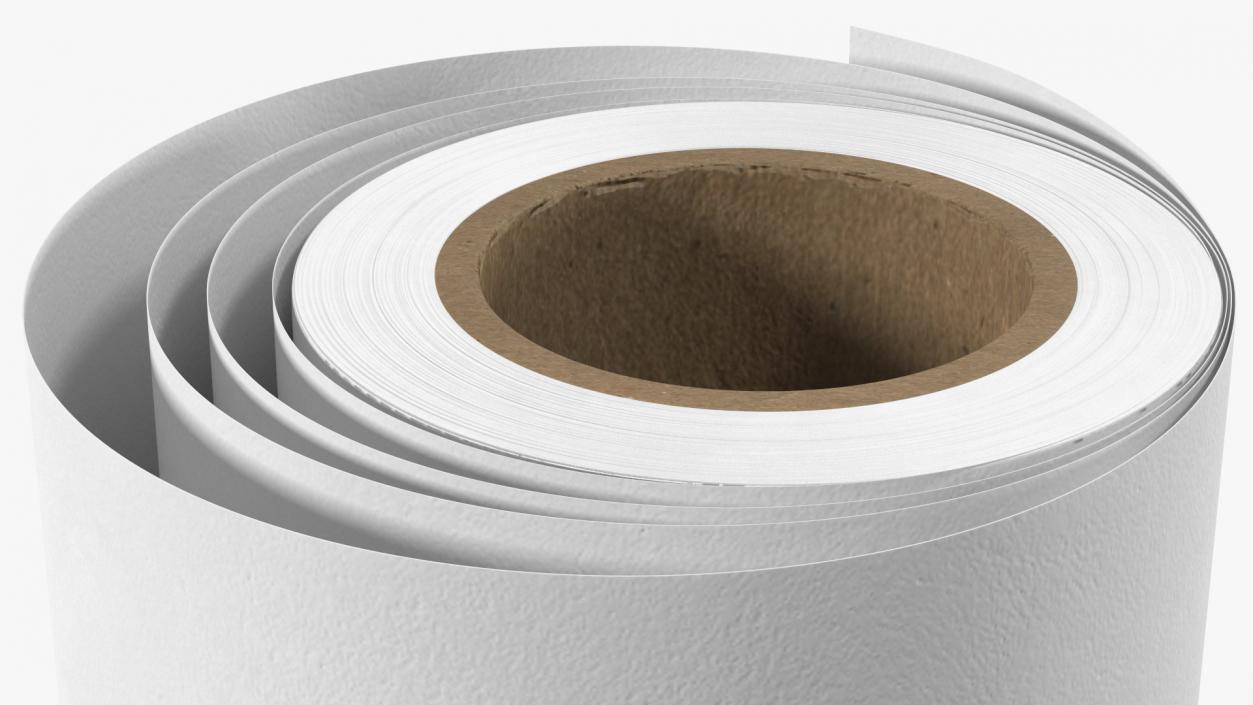 3D Kraft White Paper Roll Recycled