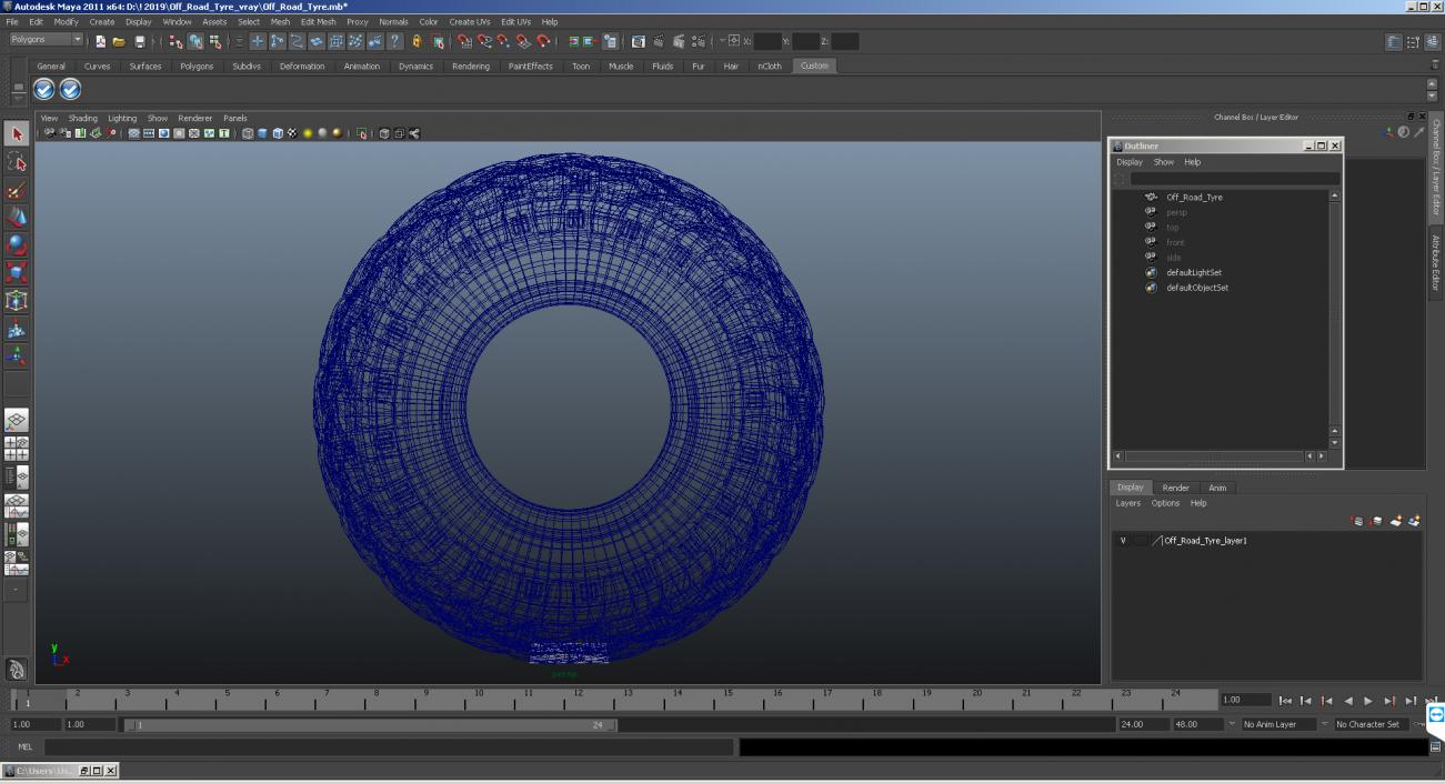 3D Off Road Tyre model