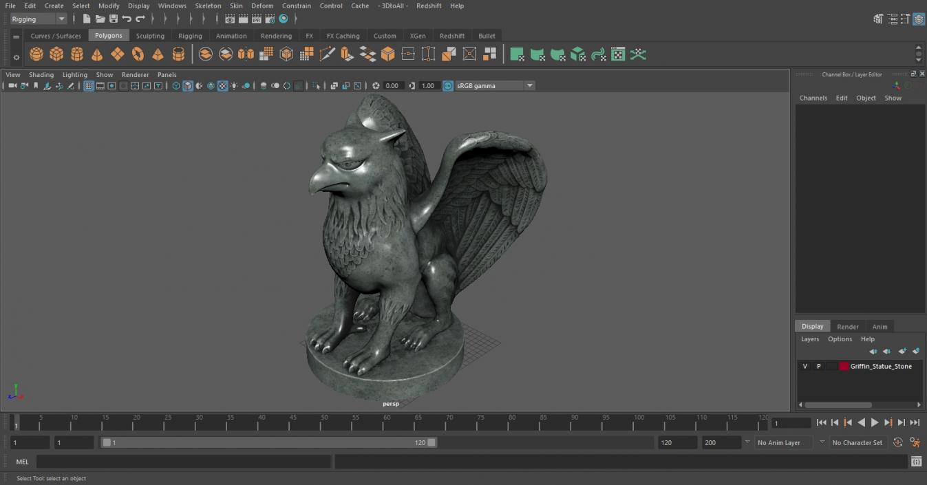 3D model Griffin Statue Stone