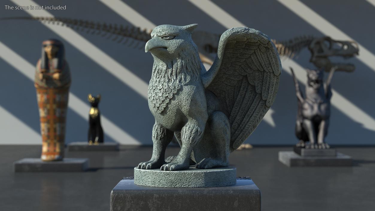 3D model Griffin Statue Stone