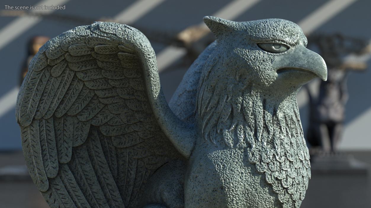 3D model Griffin Statue Stone