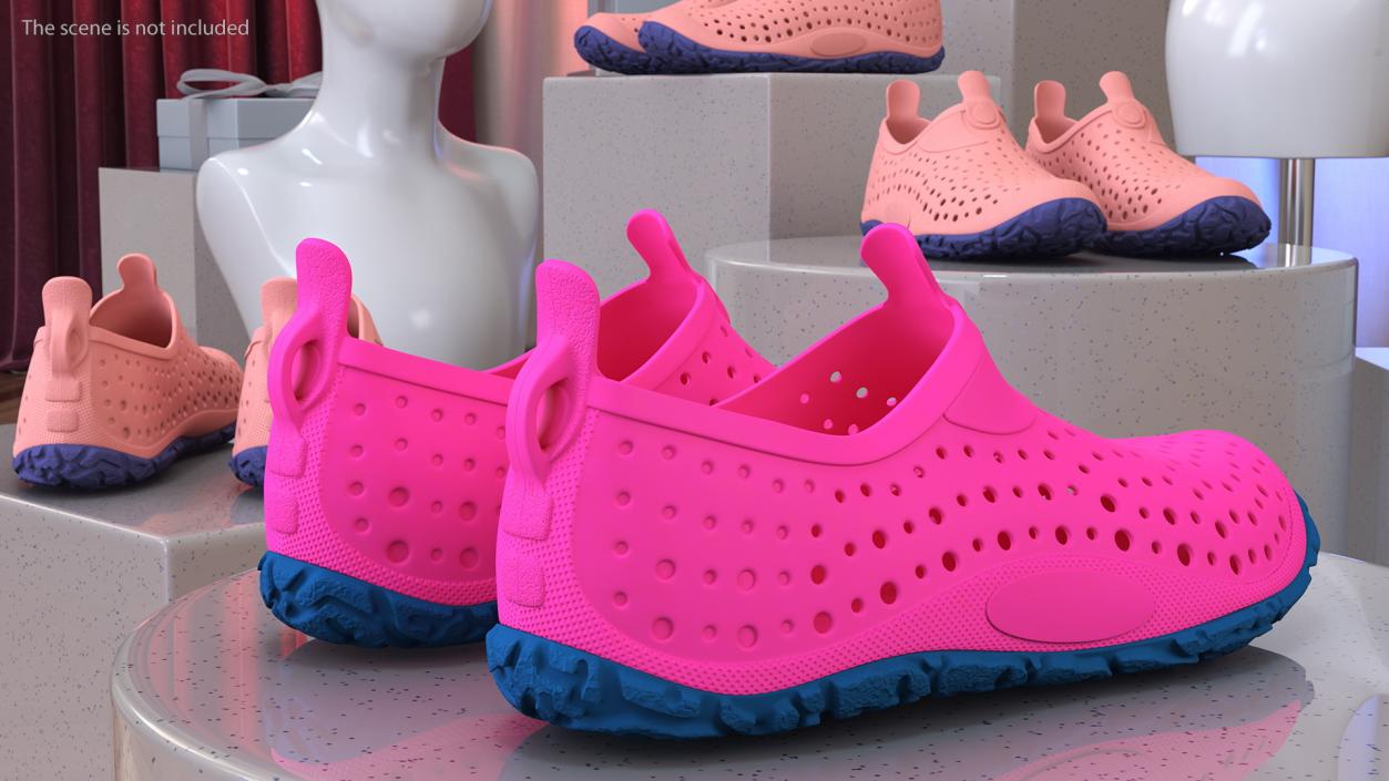 Swimming Pool Shoes Pink 3D model