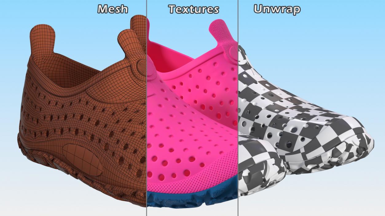 Swimming Pool Shoes Pink 3D model