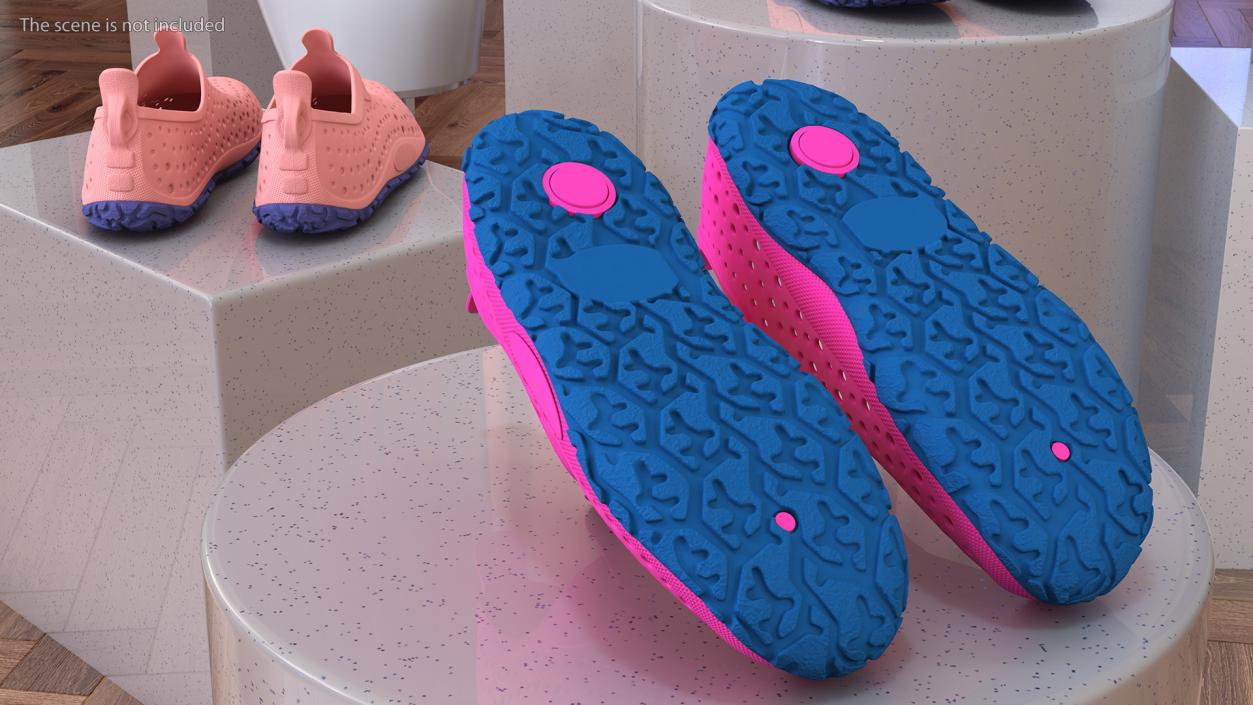 Swimming Pool Shoes Pink 3D model