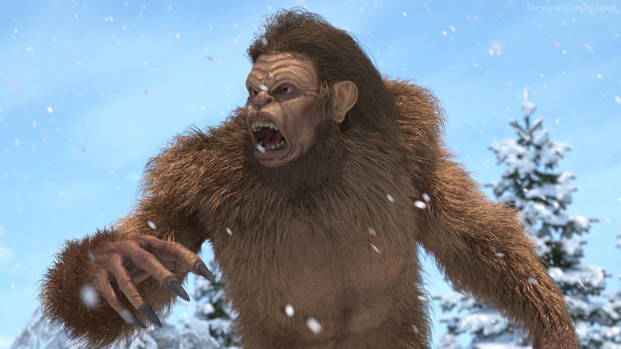 Aggressive Sasquatch Fur 3D model