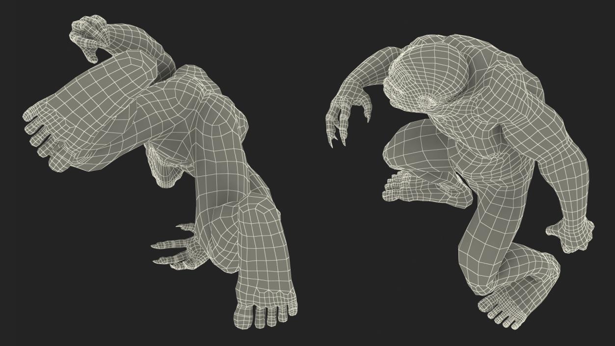 Aggressive Sasquatch Fur 3D model