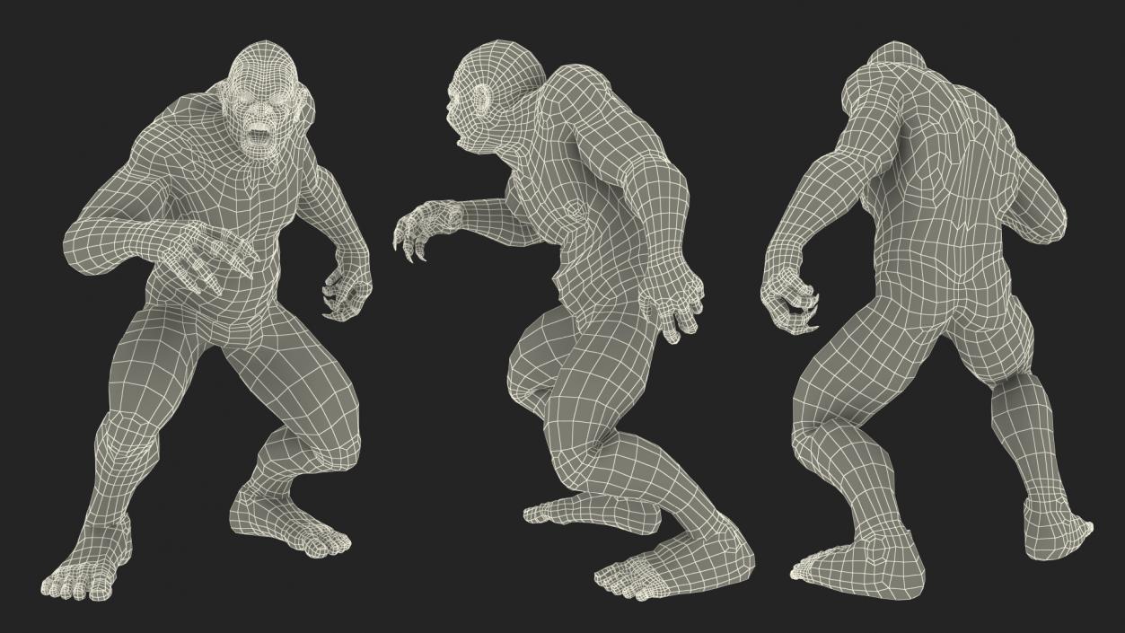 Aggressive Sasquatch Fur 3D model