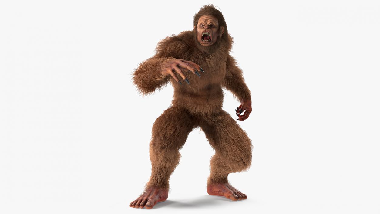 Aggressive Sasquatch Fur 3D model