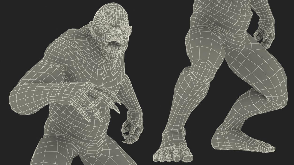 Aggressive Sasquatch Fur 3D model