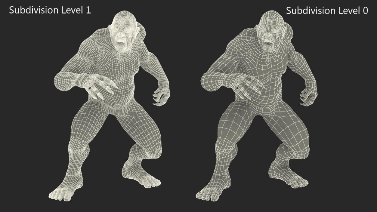 Aggressive Sasquatch Fur 3D model