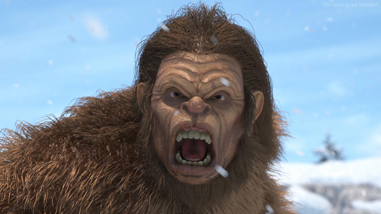 Aggressive Sasquatch Fur 3D model