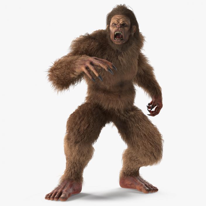 Aggressive Sasquatch Fur 3D model