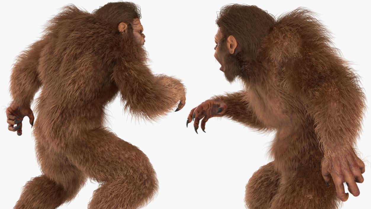 Aggressive Sasquatch Fur 3D model