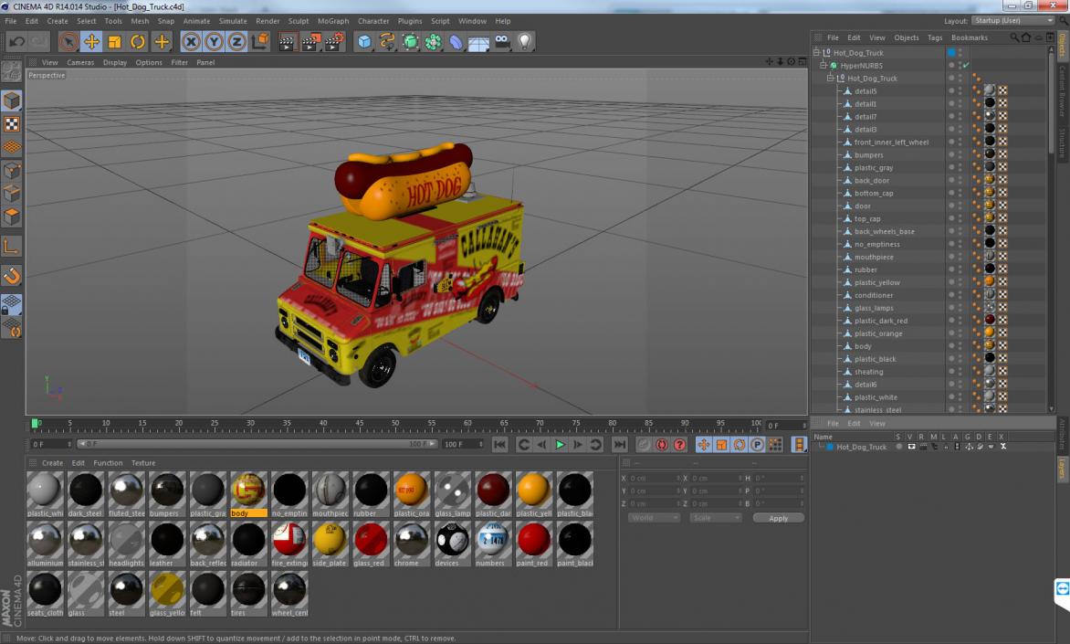 3D Hot Dog Truck model