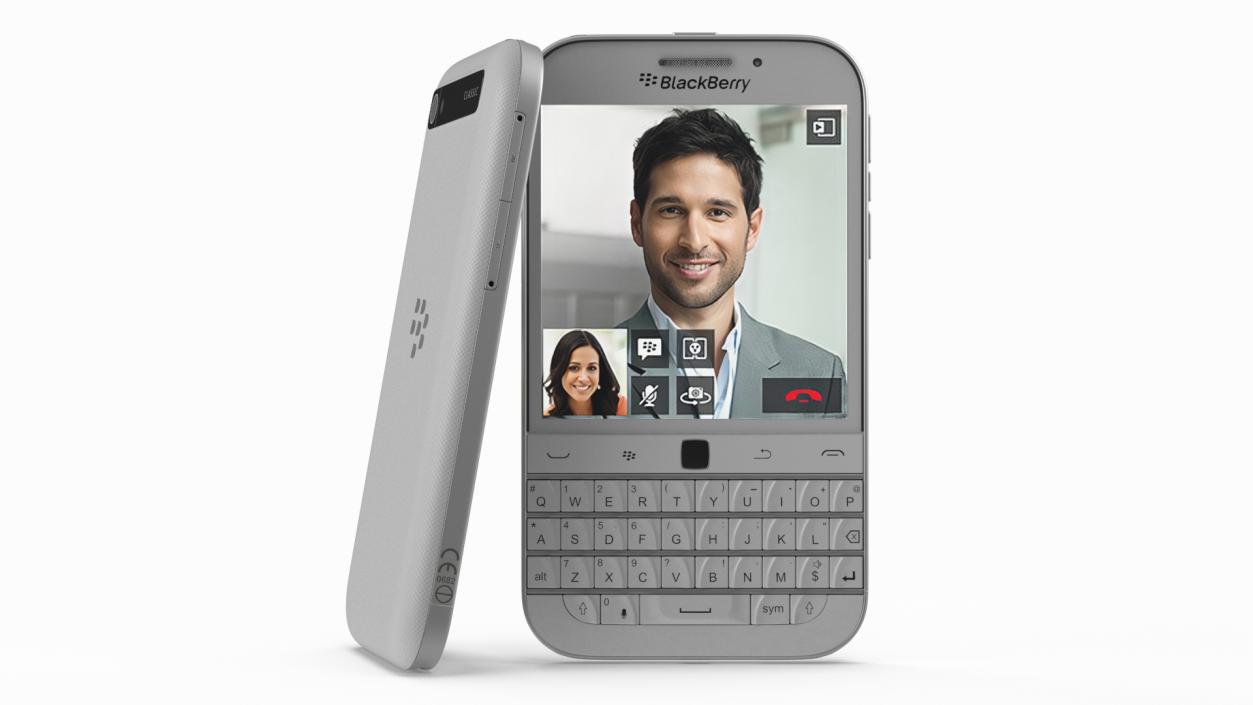 3D model Smartphone BlackBerry Classic White