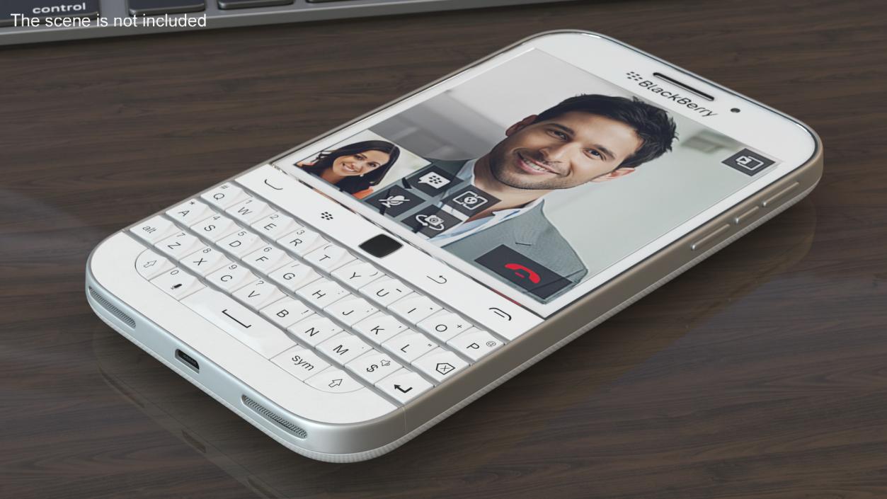 3D model Smartphone BlackBerry Classic White