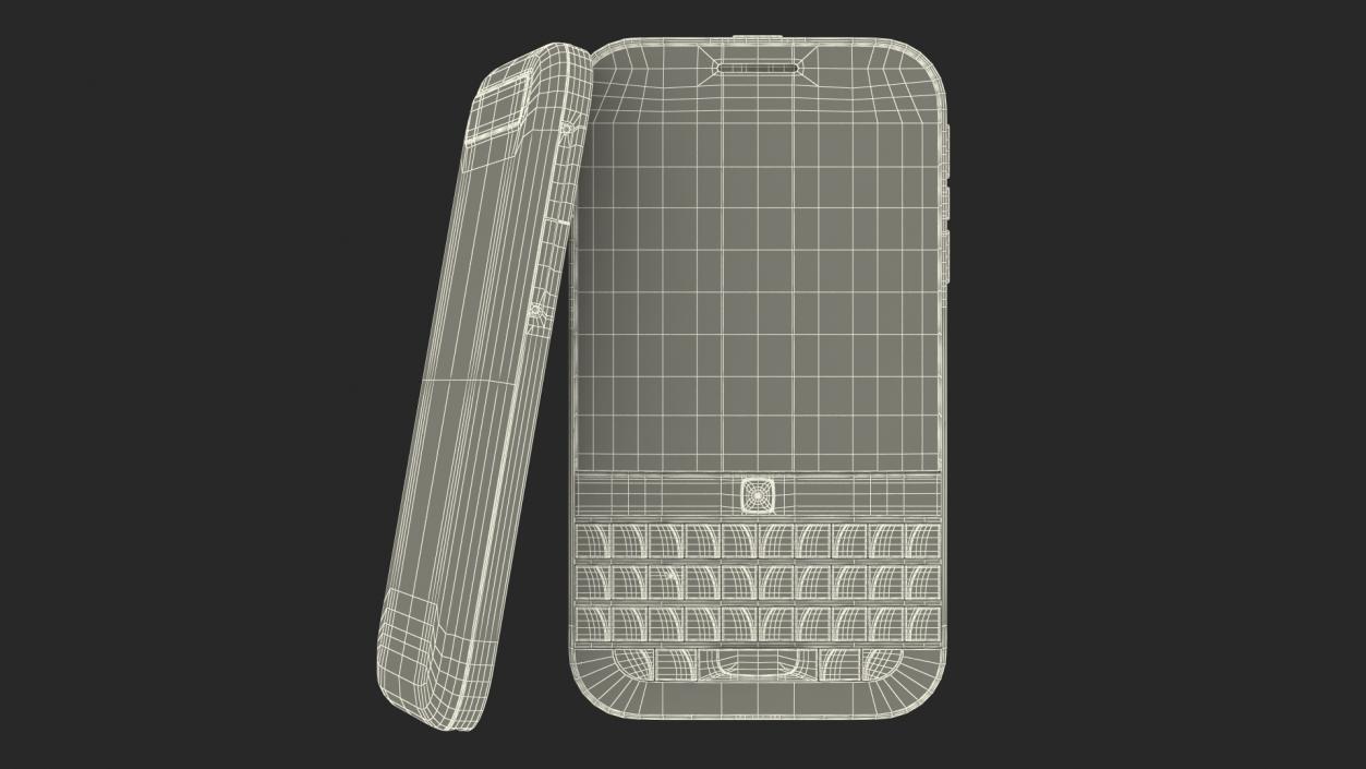 3D model Smartphone BlackBerry Classic White