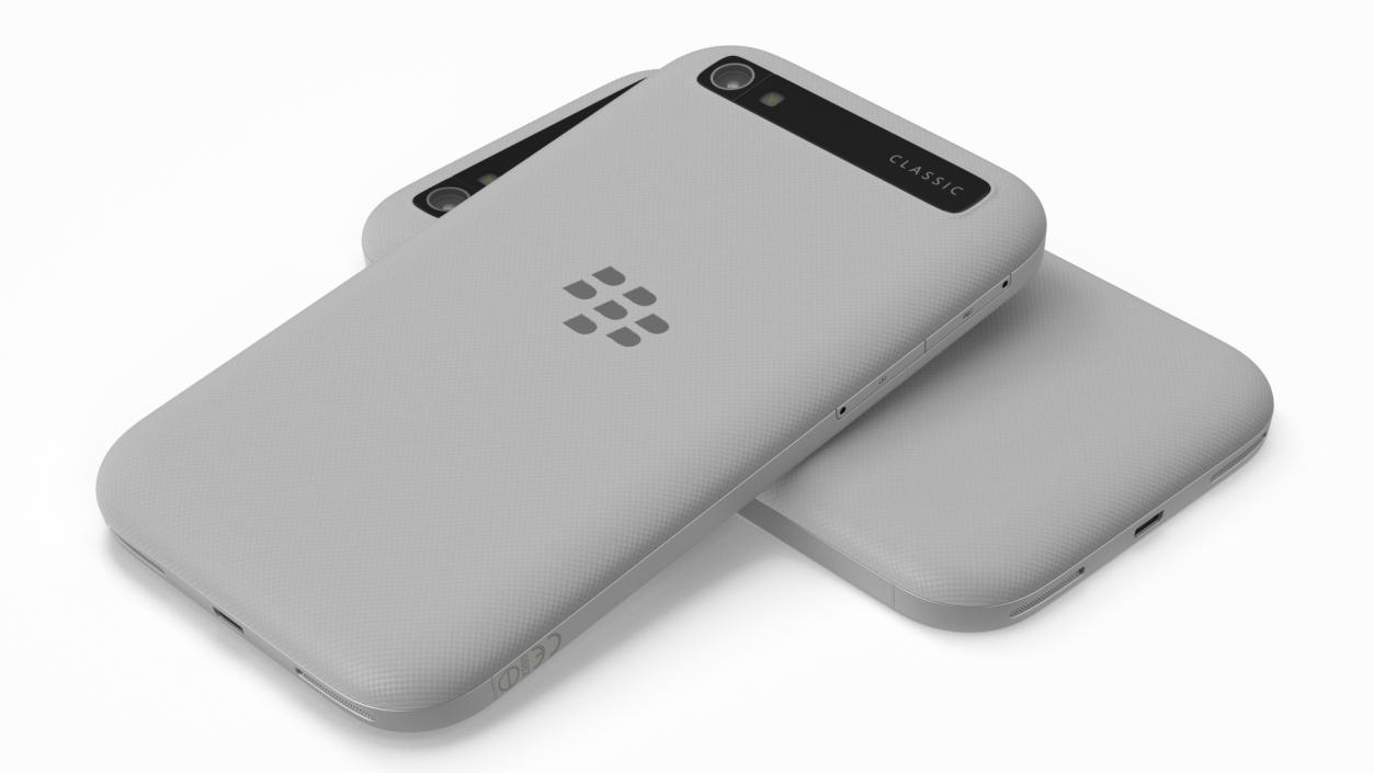 3D model Smartphone BlackBerry Classic White