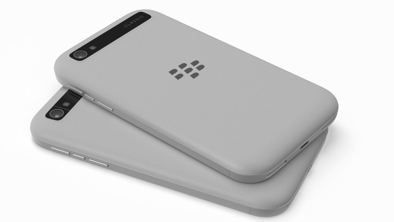 3D model Smartphone BlackBerry Classic White