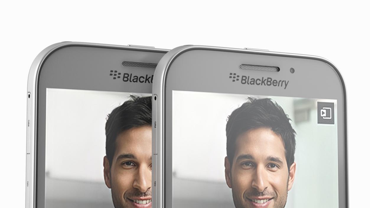 3D model Smartphone BlackBerry Classic White