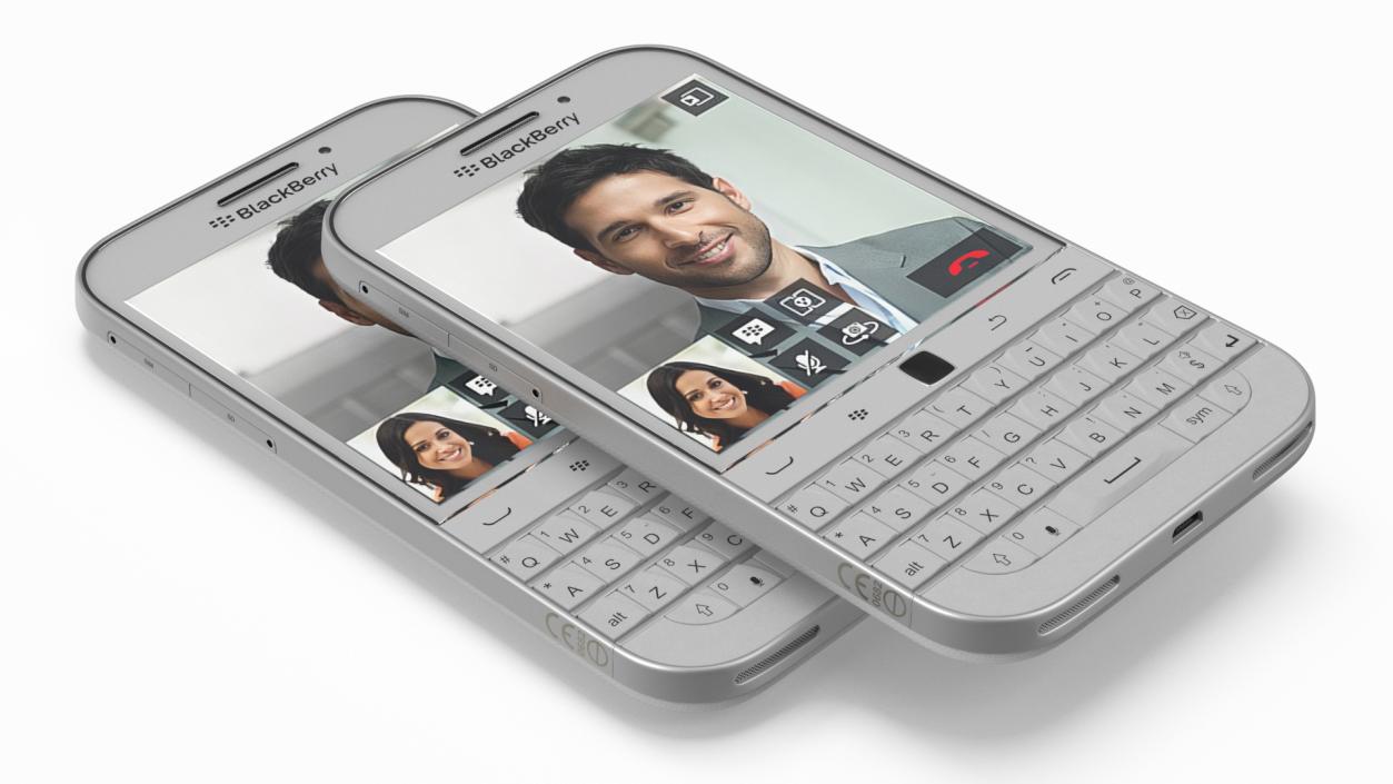 3D model Smartphone BlackBerry Classic White