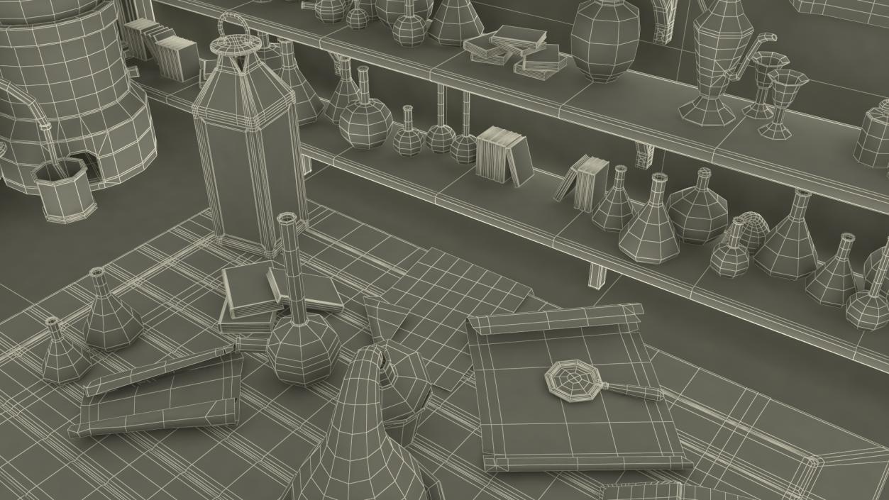 Medieval Alchemist Laboratory 3D model