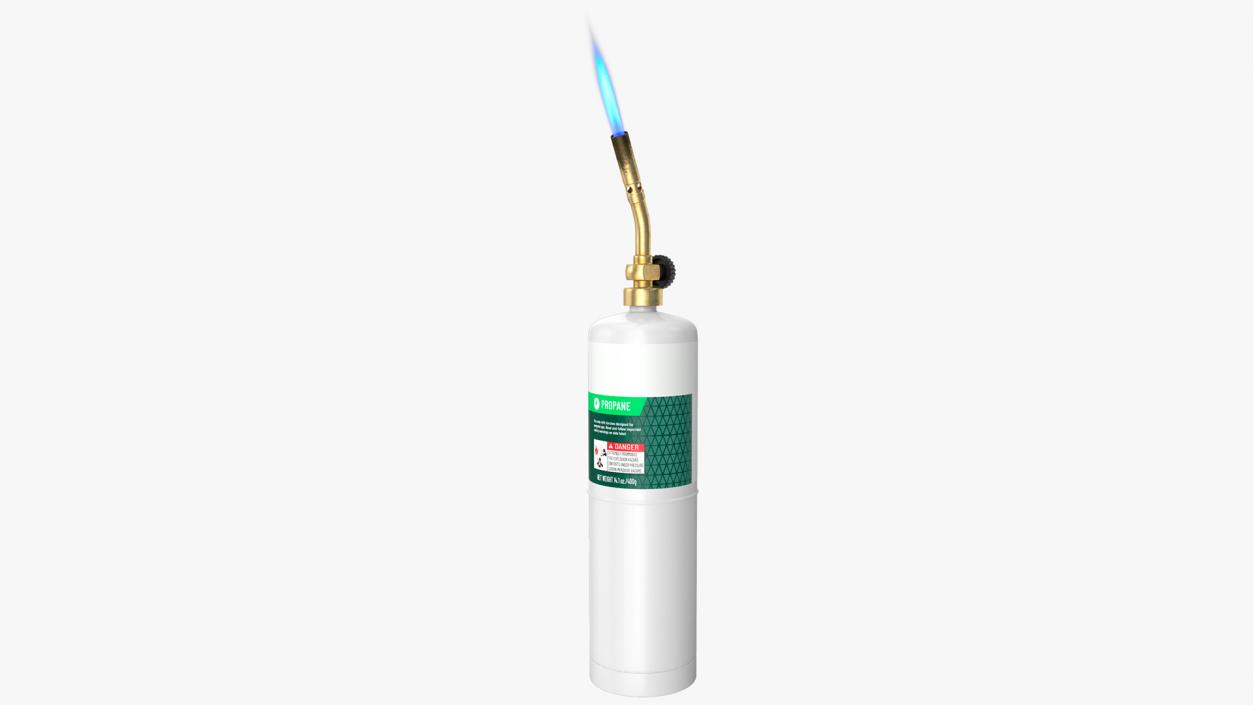 Handheld Propane Blowtorch with Flame 3D