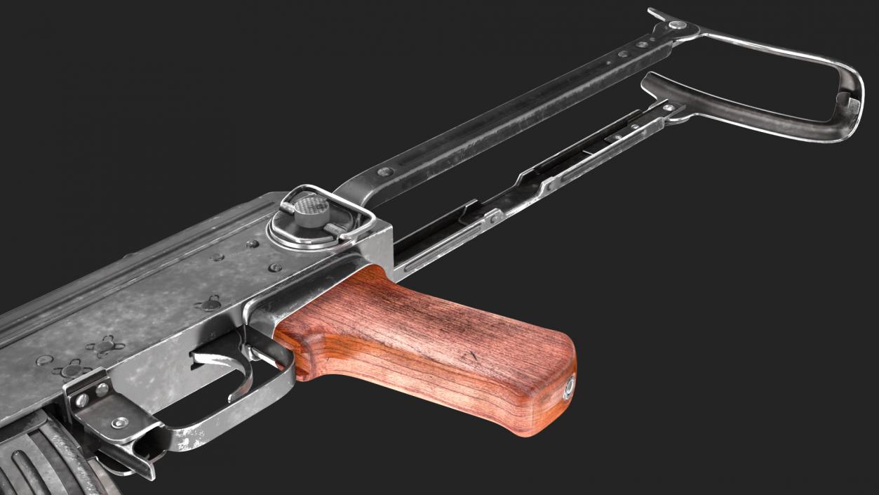 3D AKMS Assault Rifle model