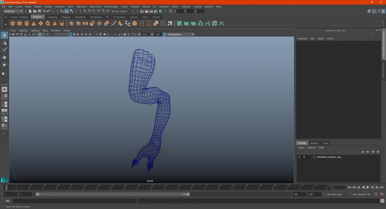 3D model Monster Creature Leg