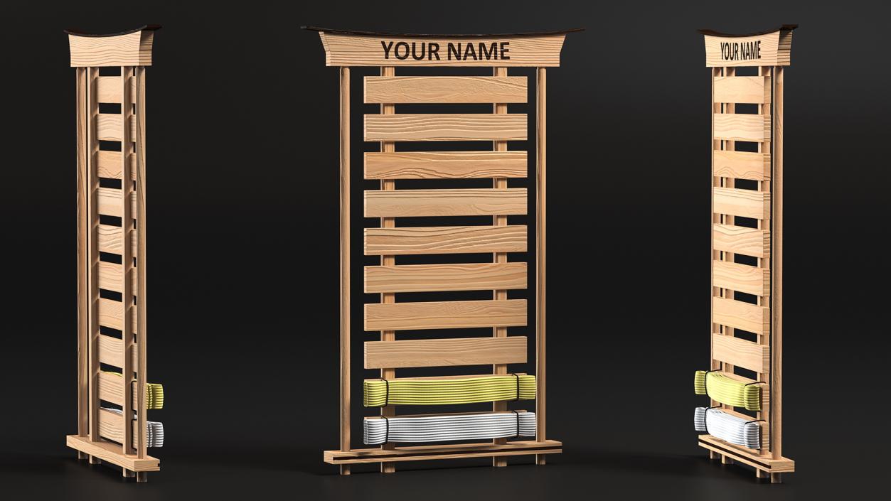 Belt Display of Martial Art Novice 3D model