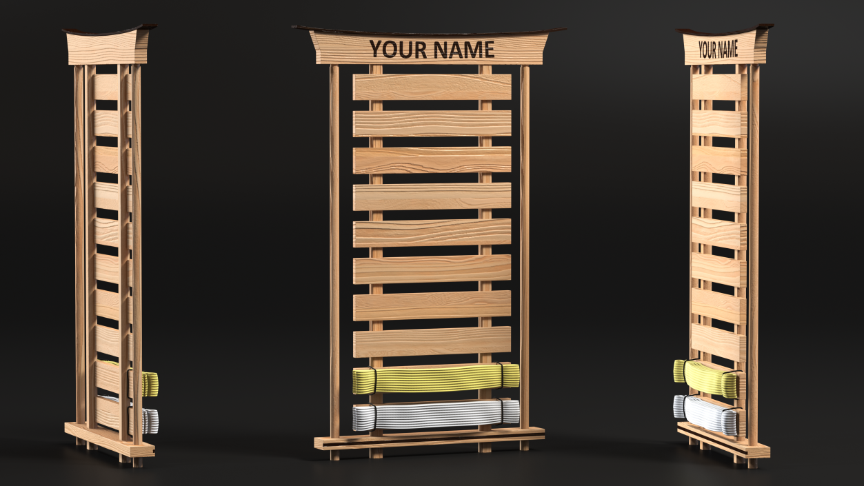 Belt Display of Martial Art Novice 3D model