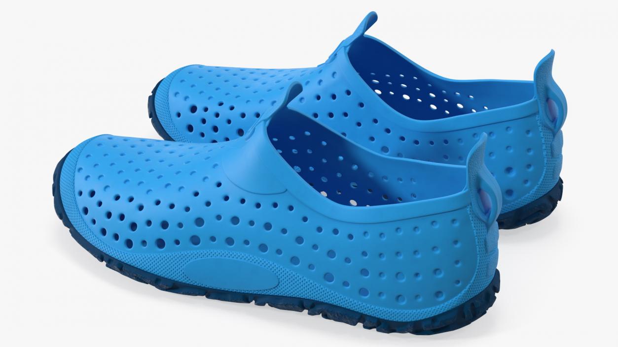 3D Swimming Pool Shoes for Kids Blue model