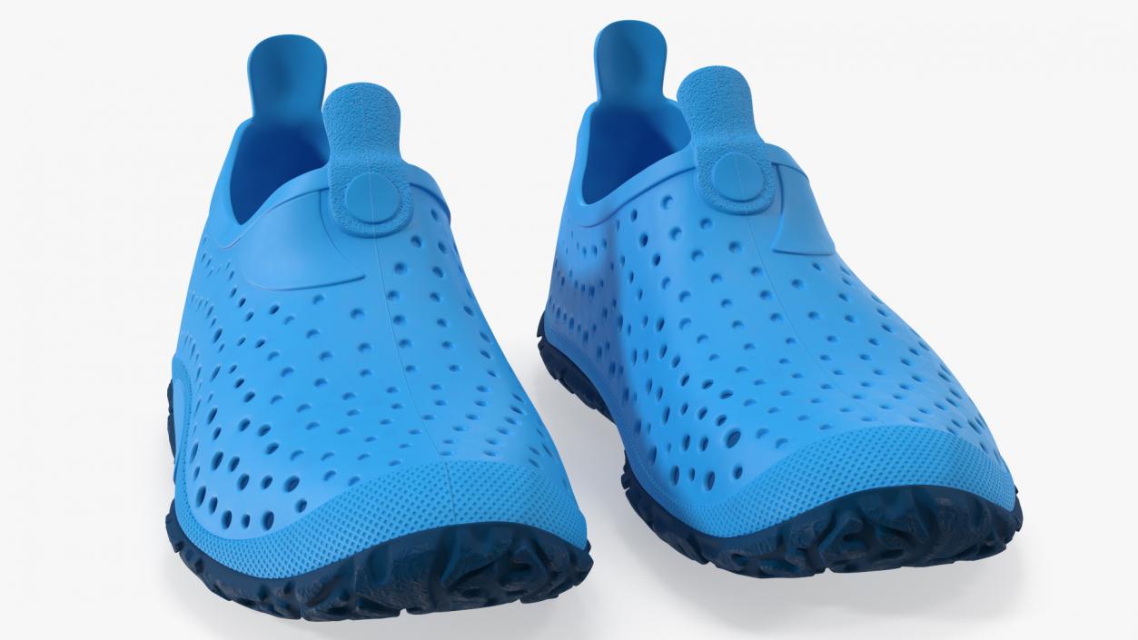 3D Swimming Pool Shoes for Kids Blue model