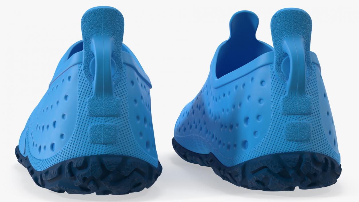 3D Swimming Pool Shoes for Kids Blue model