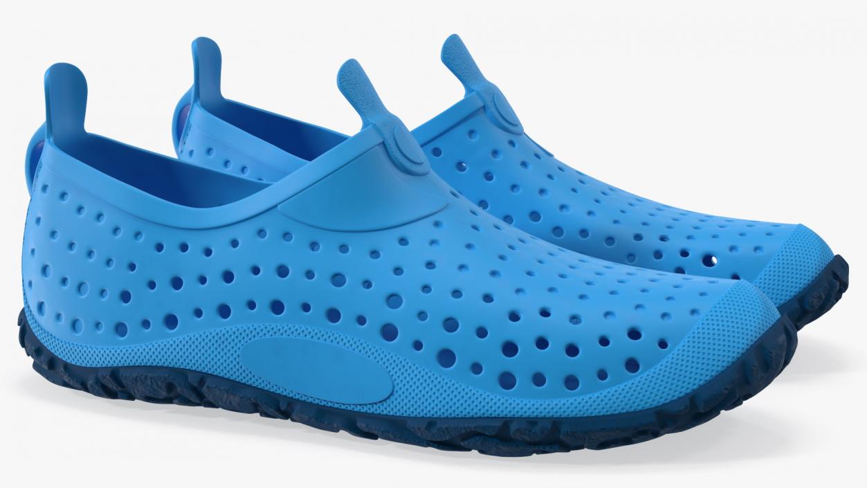 3D Swimming Pool Shoes for Kids Blue model