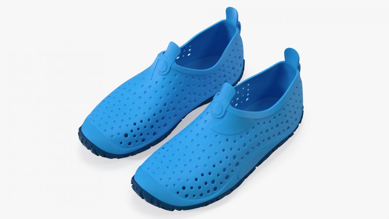 3D Swimming Pool Shoes for Kids Blue model