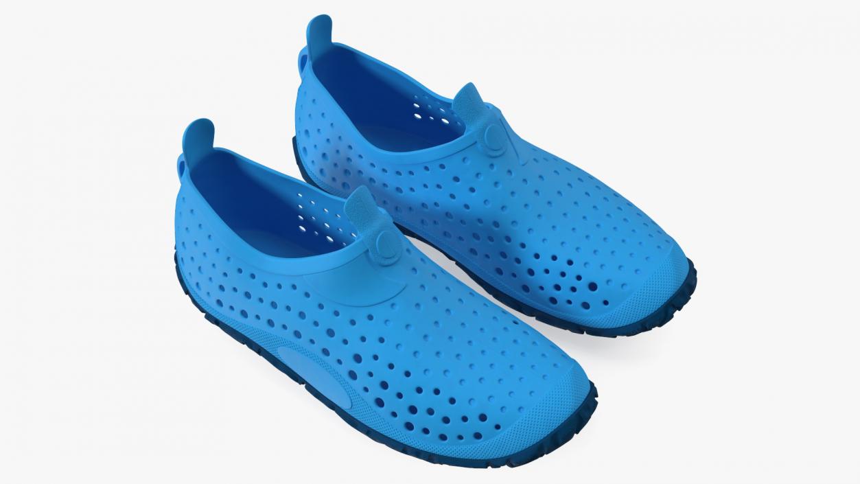 3D Swimming Pool Shoes for Kids Blue model