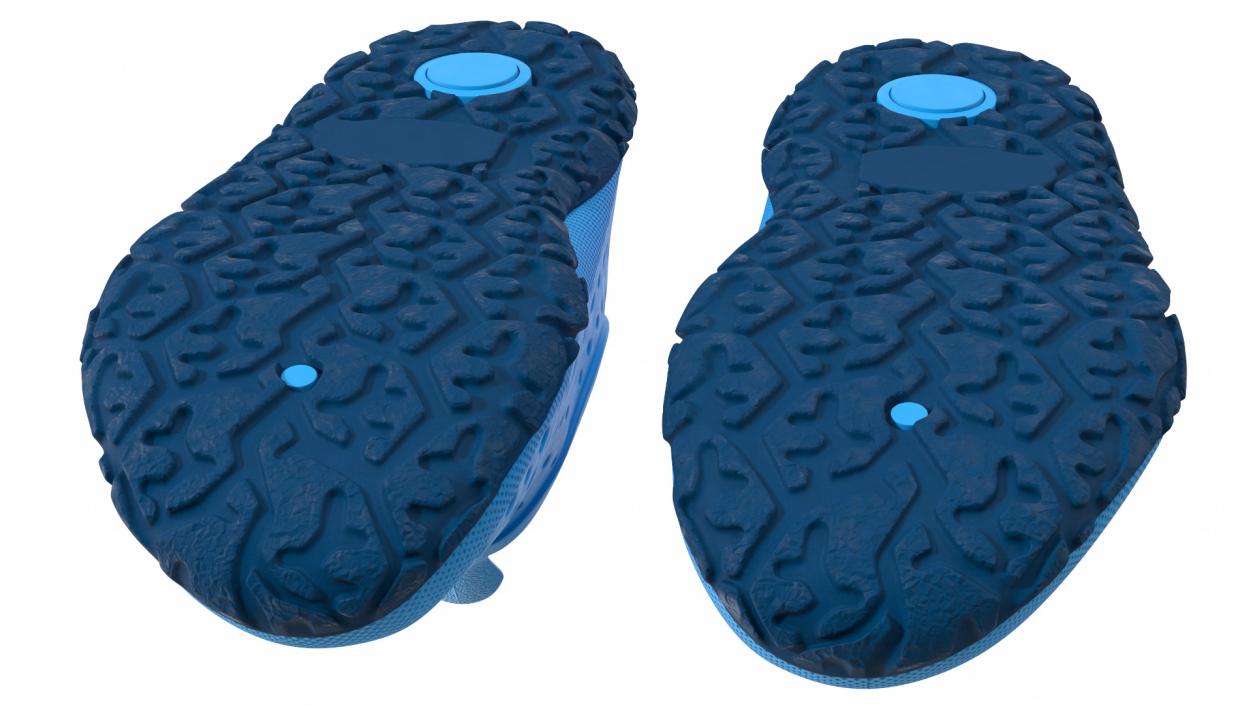 3D Swimming Pool Shoes for Kids Blue model