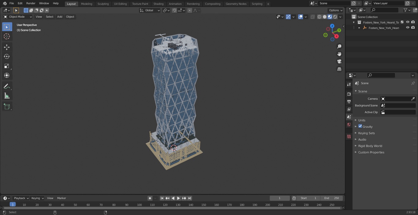 Fosters New York Hearst Tower 3D model