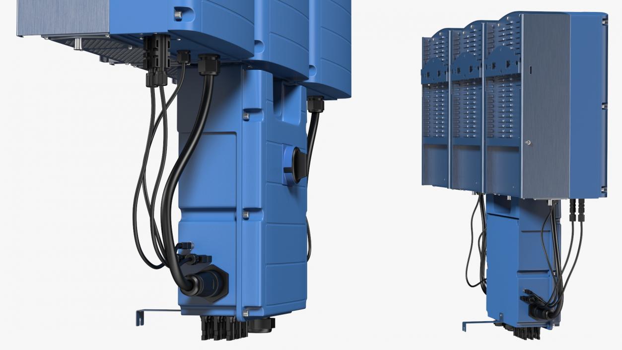 Three Phase Solar Inverter with Secondary Units 3D