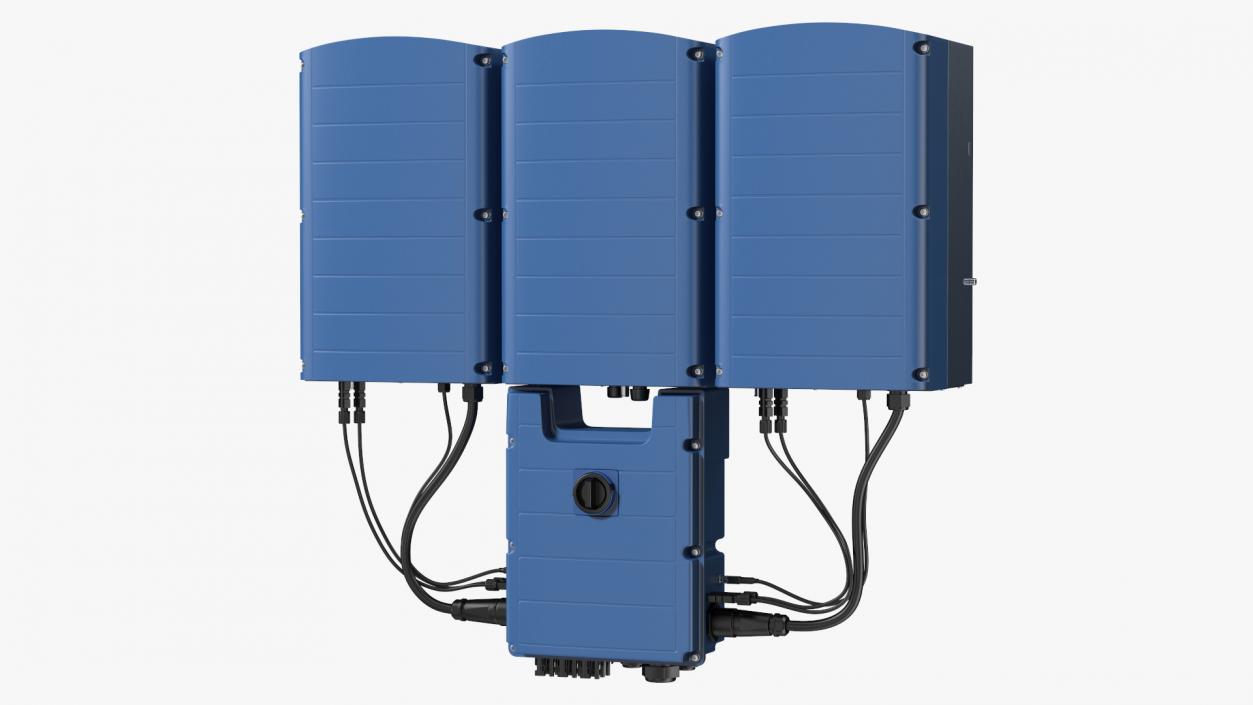 Three Phase Solar Inverter with Secondary Units 3D