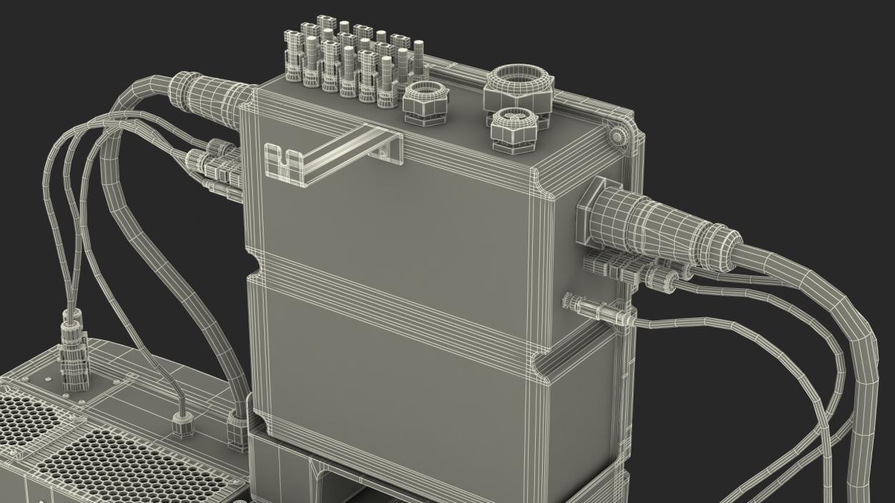 Three Phase Solar Inverter with Secondary Units 3D