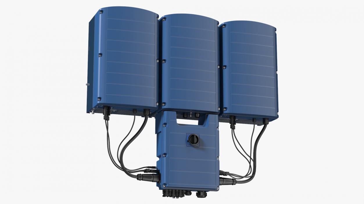 Three Phase Solar Inverter with Secondary Units 3D