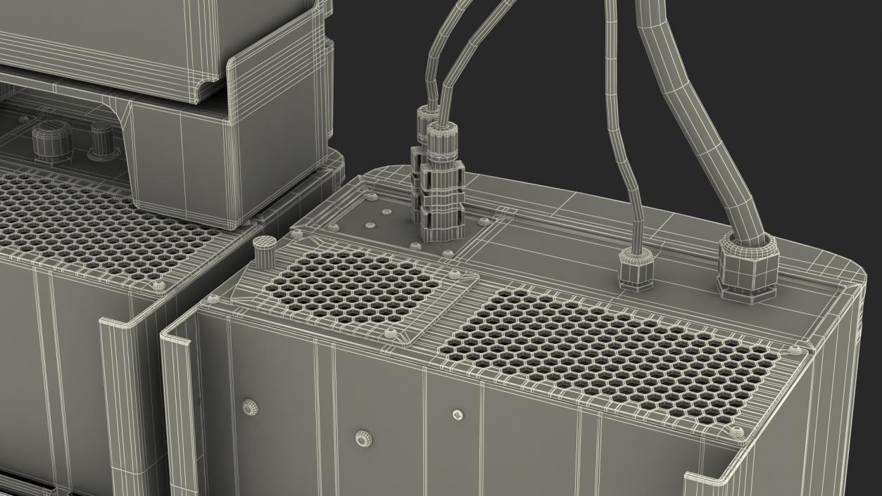 Three Phase Solar Inverter with Secondary Units 3D