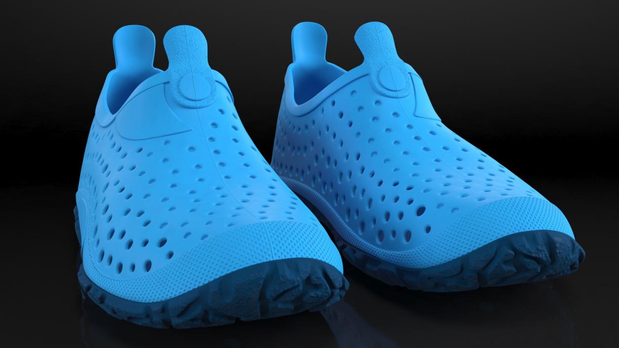 Aqua Socks Water Shoes Blue 3D